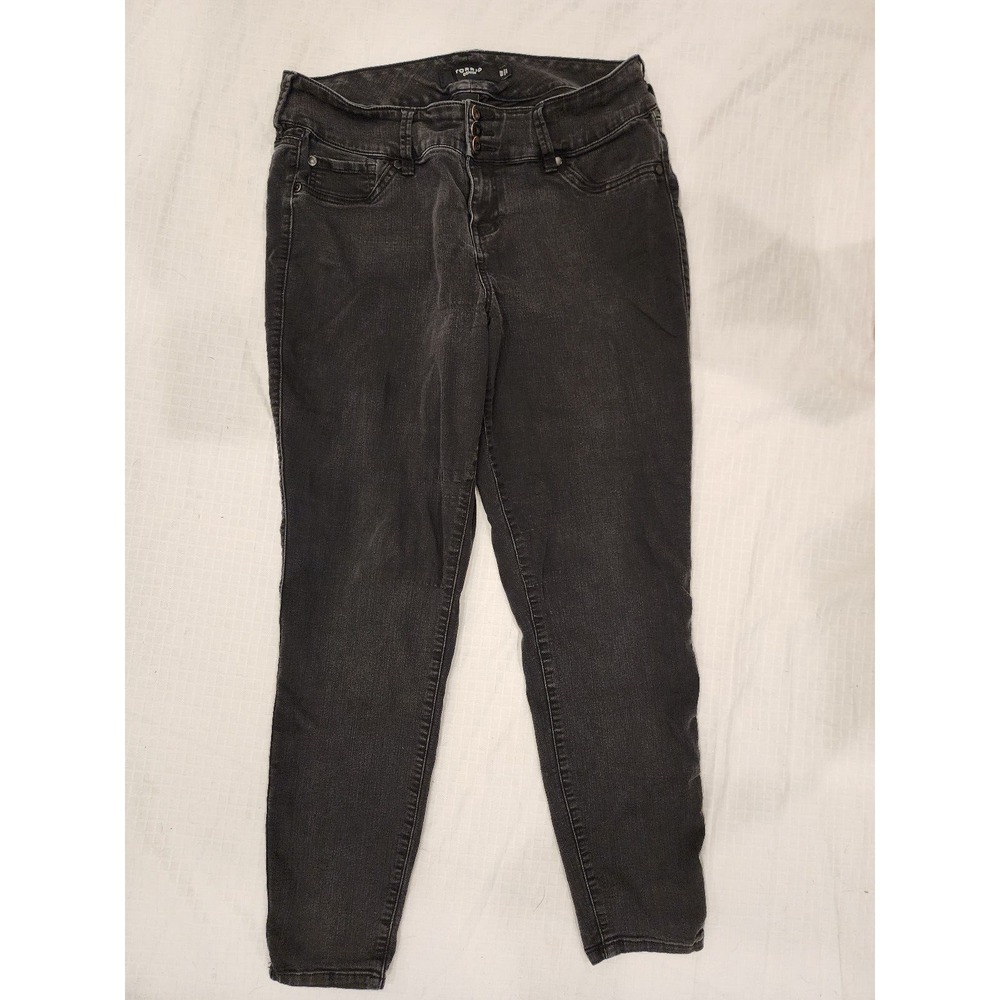 Torrid‎ stretch jeans / jeggings: Black wash, flattering fit Women's 16 reg